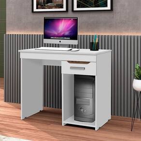 Mesa Home Office Para Computador Quenia Com Gaveta - Branco