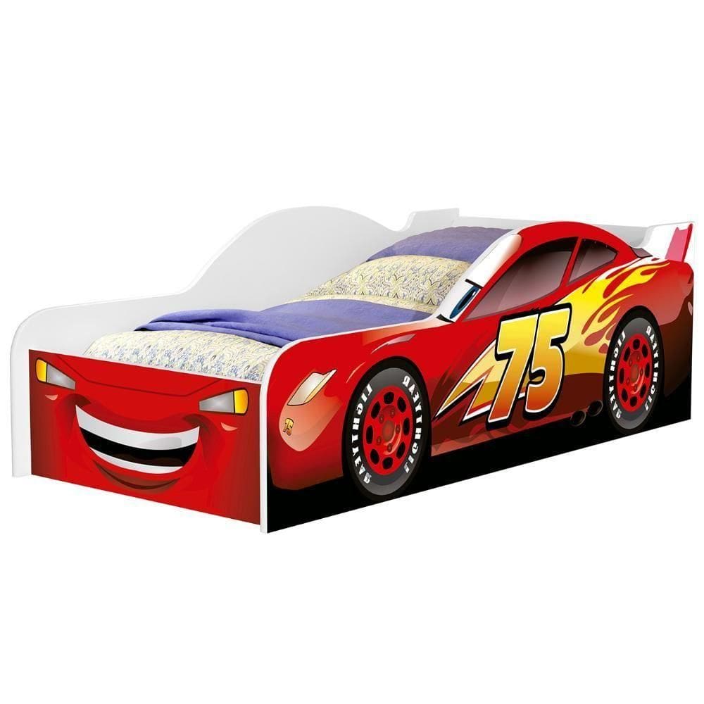 Mini Cama Infantil 148x68cm Personagens Carro Vermelho Z53 - Mpozenato
