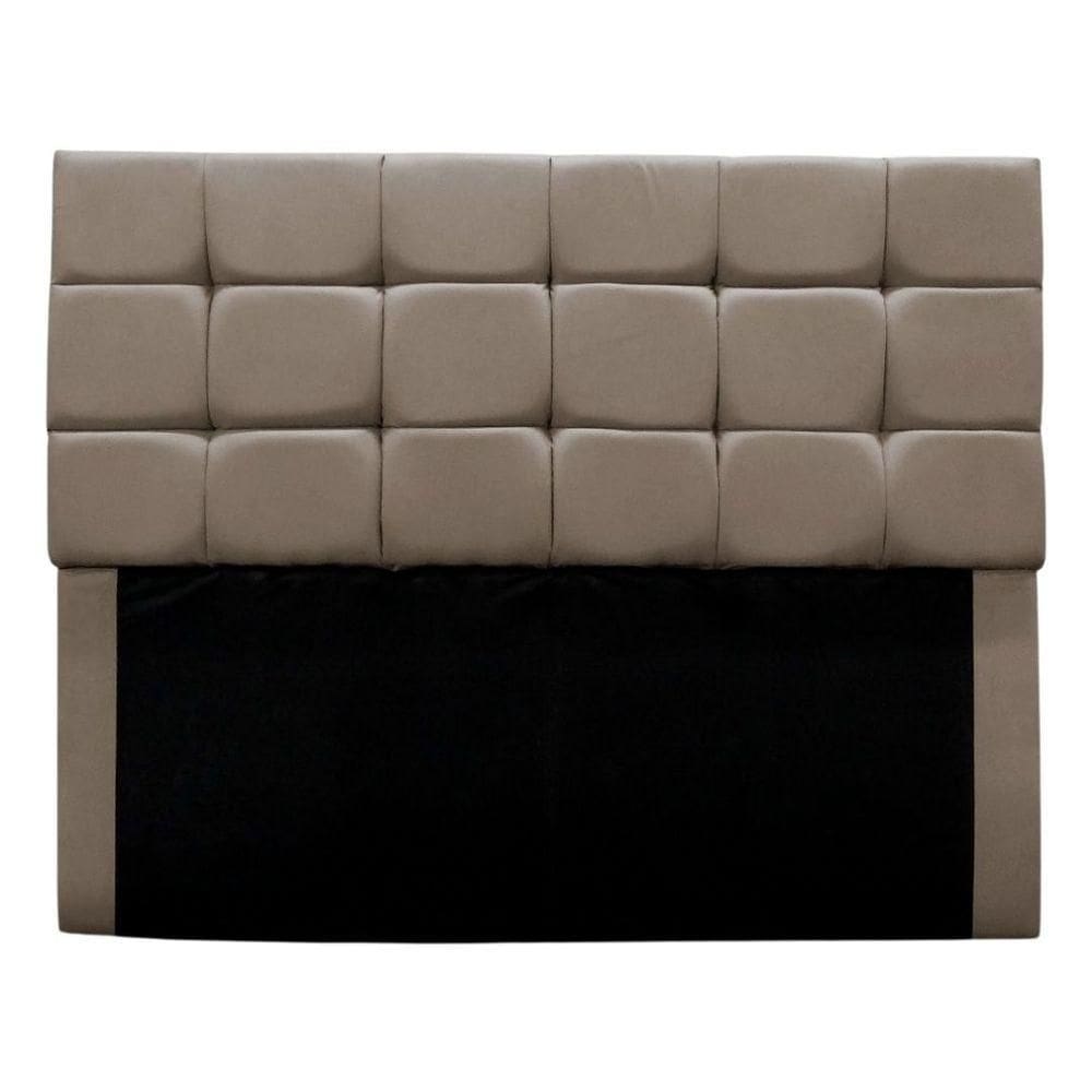 Cabeceira Estofada Cama Box Casal 160 Cm Clara Suede Cappuccino