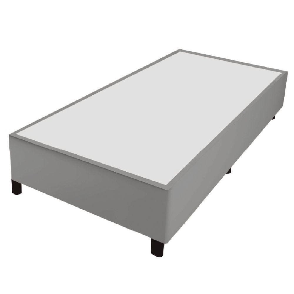 Cama Box 0,96m Com 38cm De Altura Prince Cinza Cinza