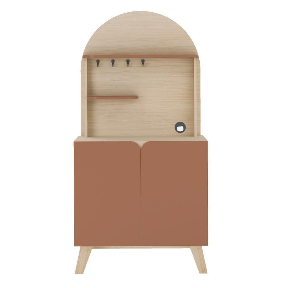 Buffet Cantinho Do Café 2 Portas Viena E Terracota 80cm