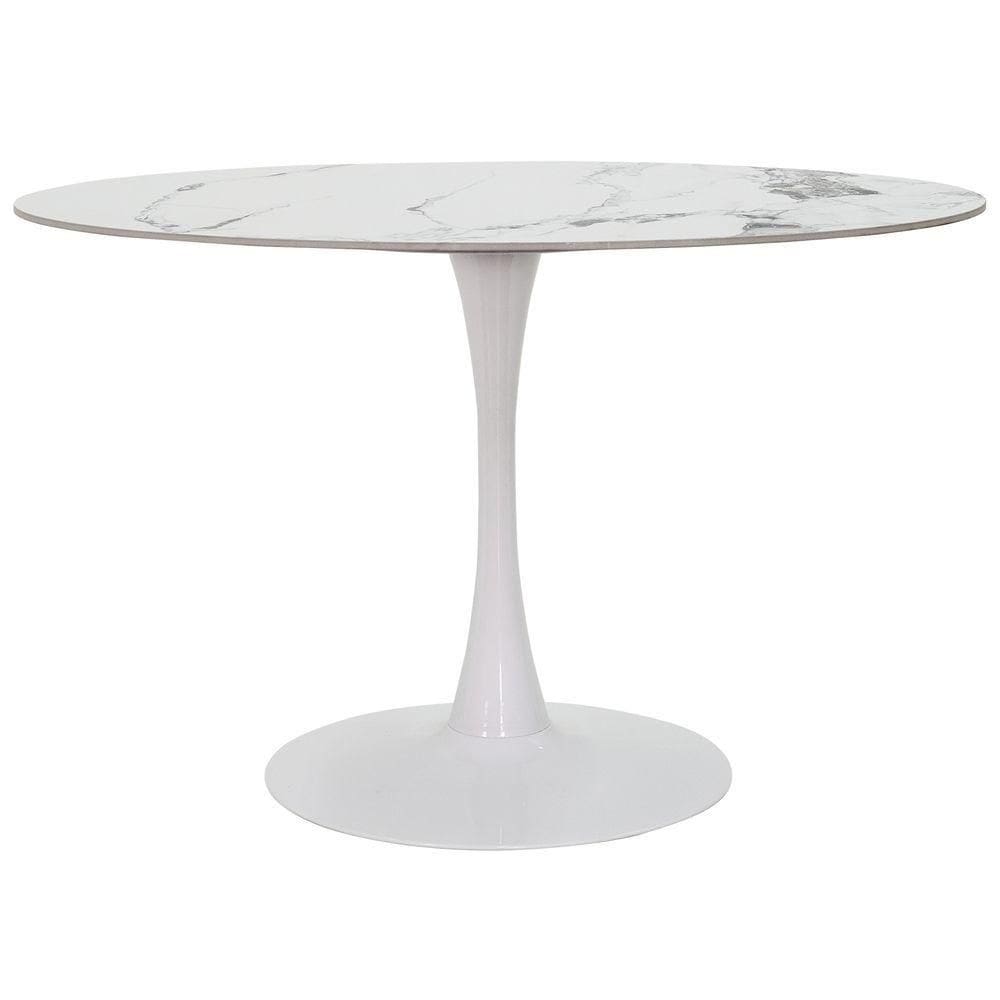 Mesa Saarinen Tulipa Jantar Oval 120x80cm Tampo Marmorizado