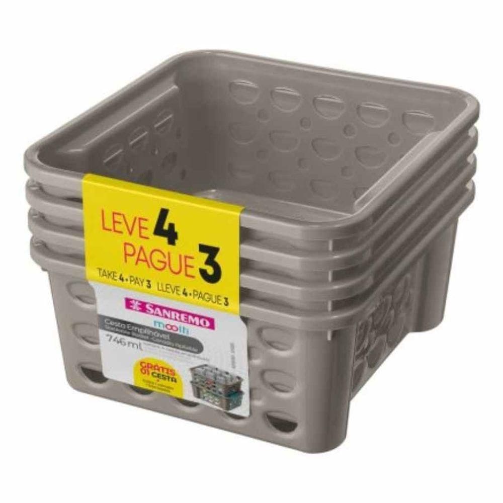 Conjunto Cesto Plástico 746ml
