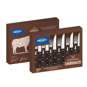 Conjunto De Talheres Jumbo Para Churrasco 12 Peças - Brinox