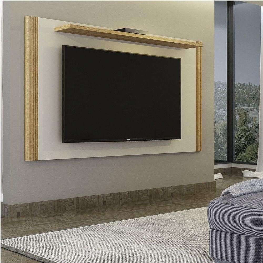Painel Para Até 60 Polegadas Diamantina Valdemoveis Cinamomo/off White