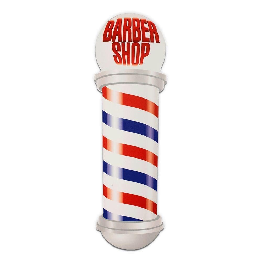 Placa Decorativa Recorte Barbearia Barber Shop 40x12 Cm