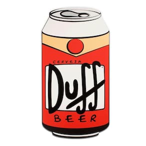 Placa Decorativa Recorte Cerveja Duff 40x20 Cm