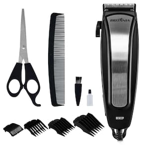 Cortador De Cabelos Britânia BCR22P Inox 9 Acessórios 220V