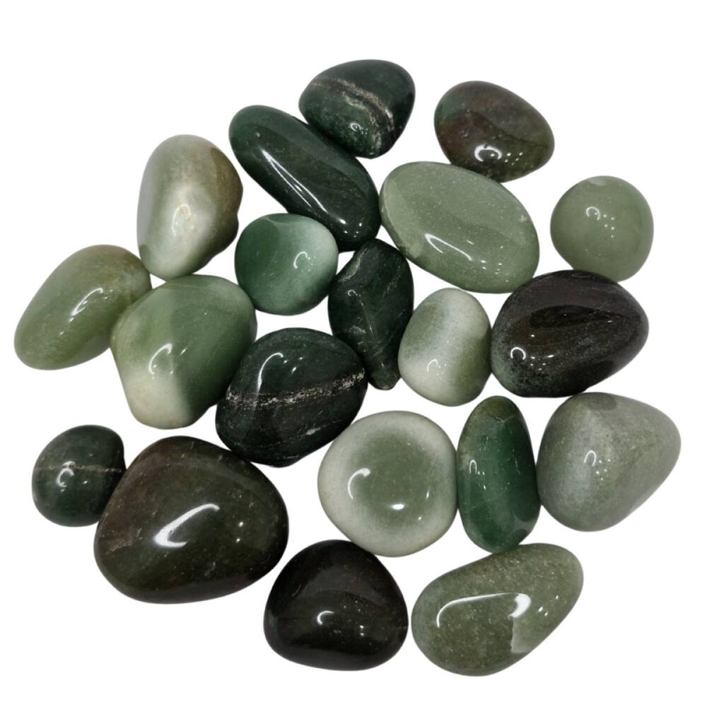 Pedra Rolada Natural 600g  Quartzo Verde Grande
