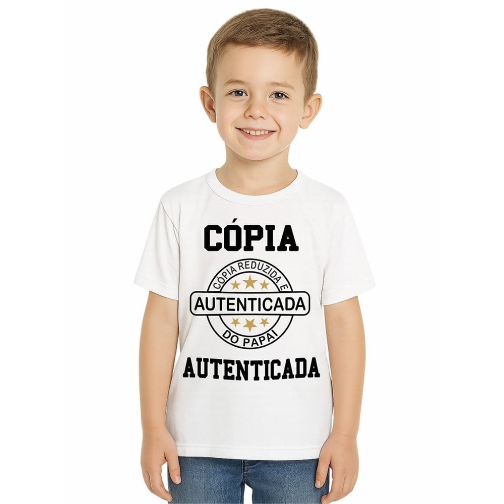 Camiseta Infantil Masculina Cópia do Papai