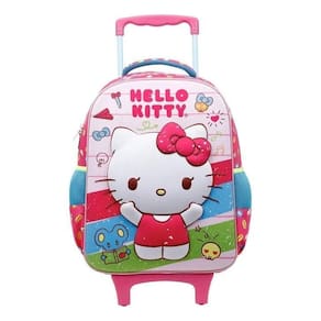 Mochila De Rodinha Mala C/Rodas Hello Kitty Se Rosa - Xeryus