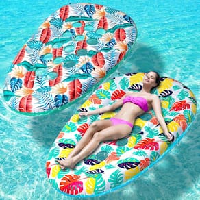 Espreguiçadeira Pool Floats, pacote com 2 unidades Instaywell Adult com capacidade de 350 libras