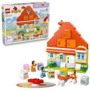 Brinquedo LEGO DUPLO Bluey`s Family House com jogo de memória 10459