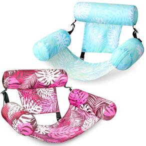 Piscina inflável Floats Sloosh Adult, 2 pacotes de cadeiras flutuantes
