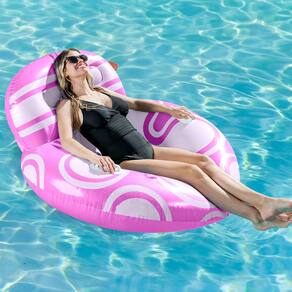 Cadeira flutuante de piscina inflável Sloosh River Tube para adultos