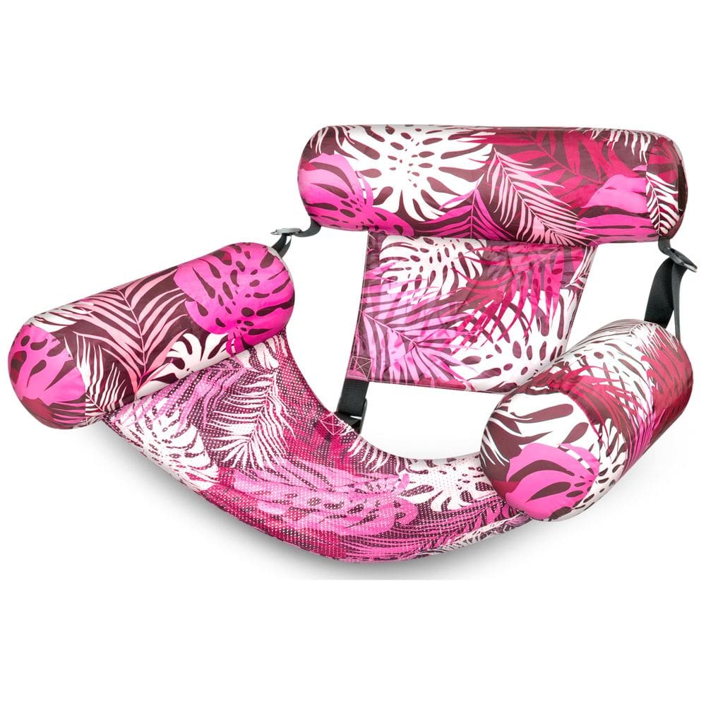 Cadeira flutuante de piscina Sloosh SLOOSH conversível rosa tropical