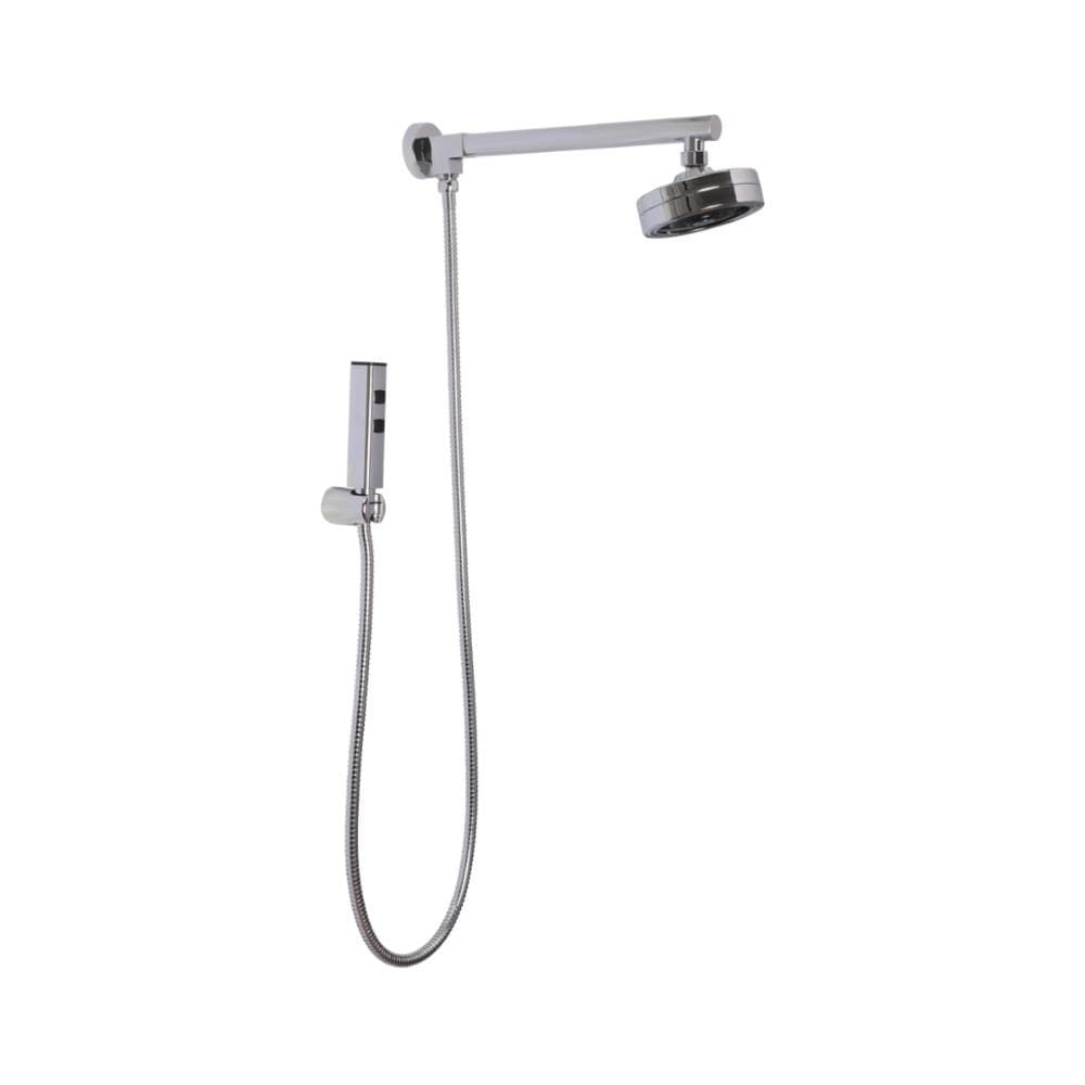 Kit Chuveiro Autolimpante Redondo de Parede Longo Mauá com Desviador Mundaú e Ducha Manual Aruanã Pingoo.casa - Prata