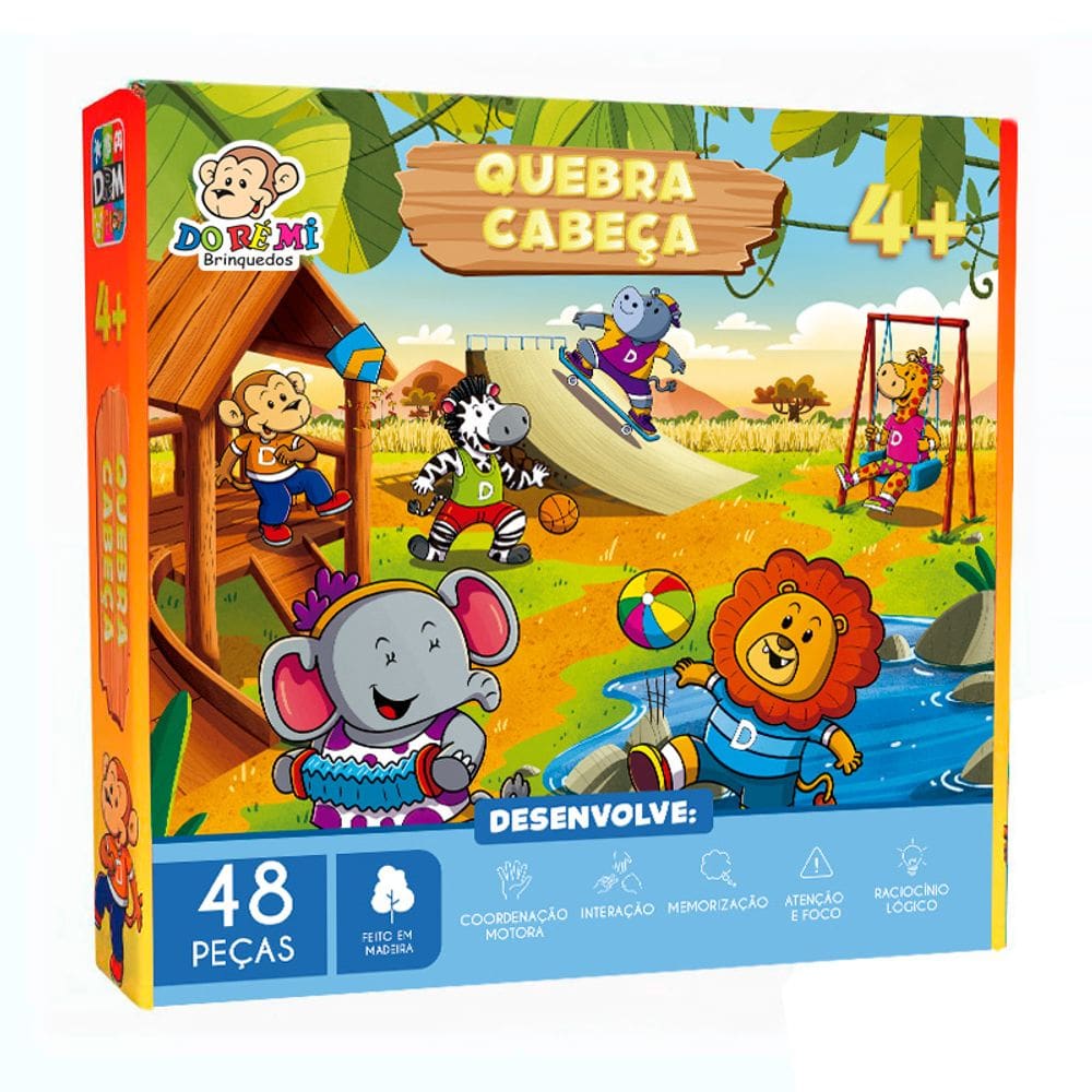 Quebra-Cabeça Turminha Dorémi em madeira 48 pçs 5960 - Brincadeira