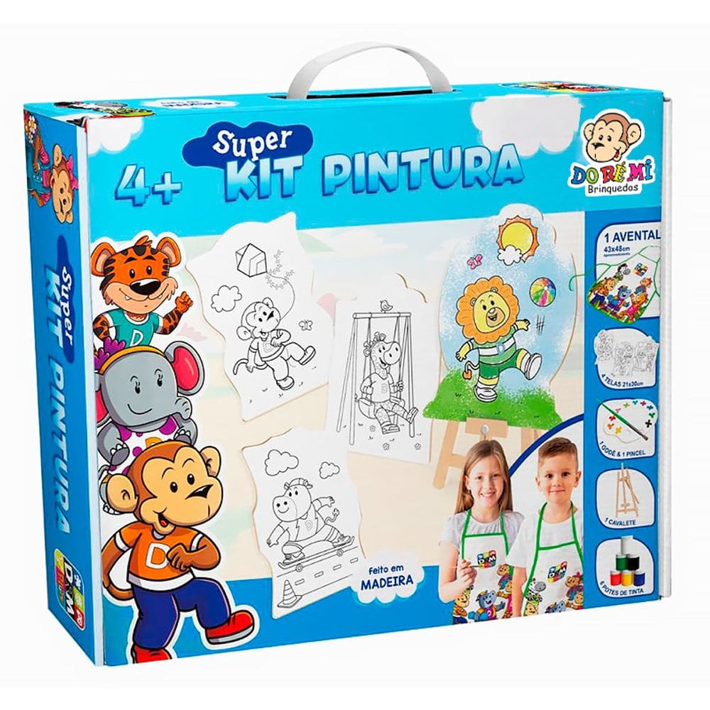 Super Kit Pintura Turminha Dorémi em Madeira 5984 - Brincadeira