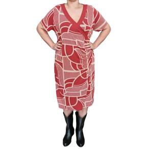 Vestido R & C Terracota Estampado Plus Size
