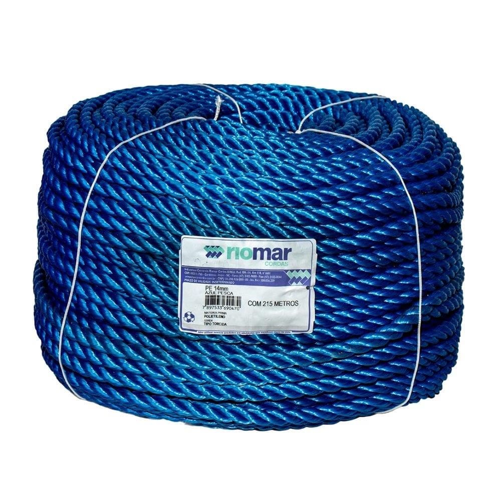 Corda Torcida Riomar Polietileno Pesca 14mmx225m Azul