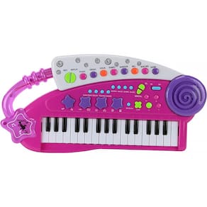 Teclado Musical Infantil Single Star com Luz e Som R2973 - BBR Toys