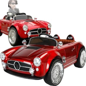 Mini Carro Eletrico Infantil Retro 12V Vermelho - Importway
