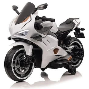 Moto Eletrica Infantil Esportiva Banco Couro Branco 24V - Importway