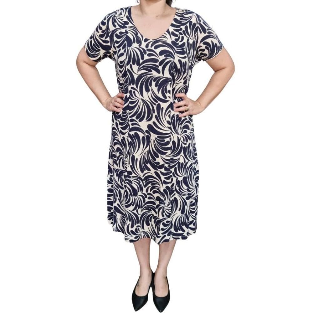 Vestido Rodher MC Estampado Viscose