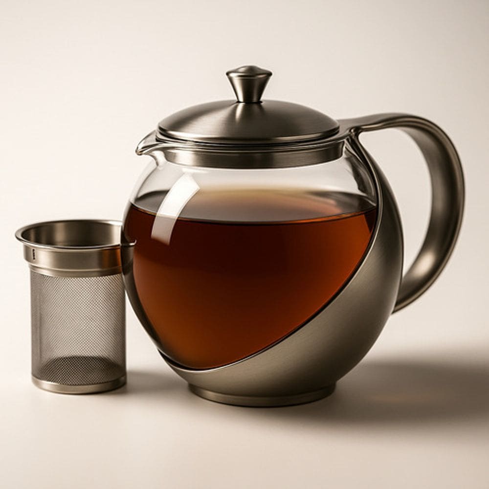 Chaleira De Vidro Com Infusor Inox Jarra 750 ML