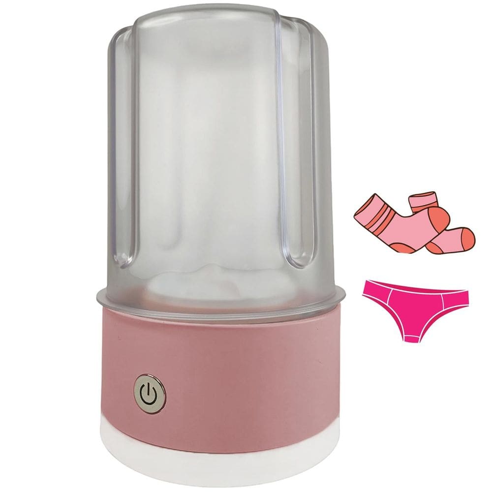 Mini Maquina de Lavar Roupa Intima USB Bateria Recarregavel Lenço Meia Pano Viagem Bolsa Mala Portatil