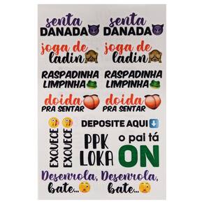 Tatuagem Temporária Senta Danada Sexy Ousada e Divertida 15 Desenhos Provocantes