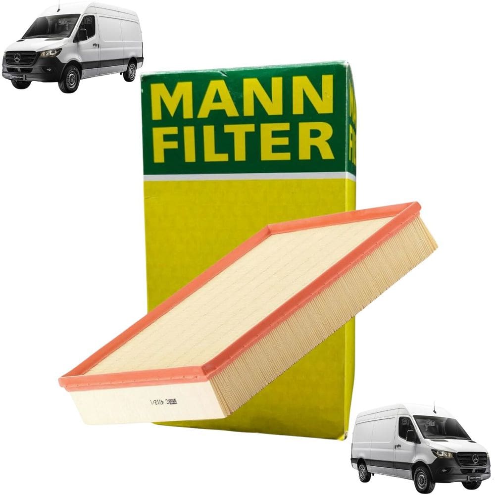 C 4312/1 - Filtro De Ar - Sprinter Chassi 2011 A 2024 / Sprinter Furgão 2011 A 2024 / Sprinter Van 2012 A 2024 - Mann Filter
