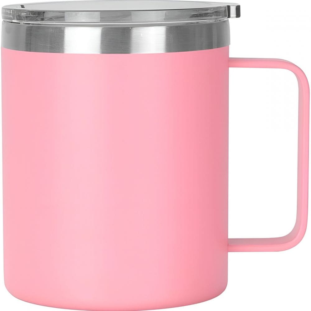 CanecaTérmica Aço Inox 360ml | Copo Térmico Rosa P/ Cerveja e Café