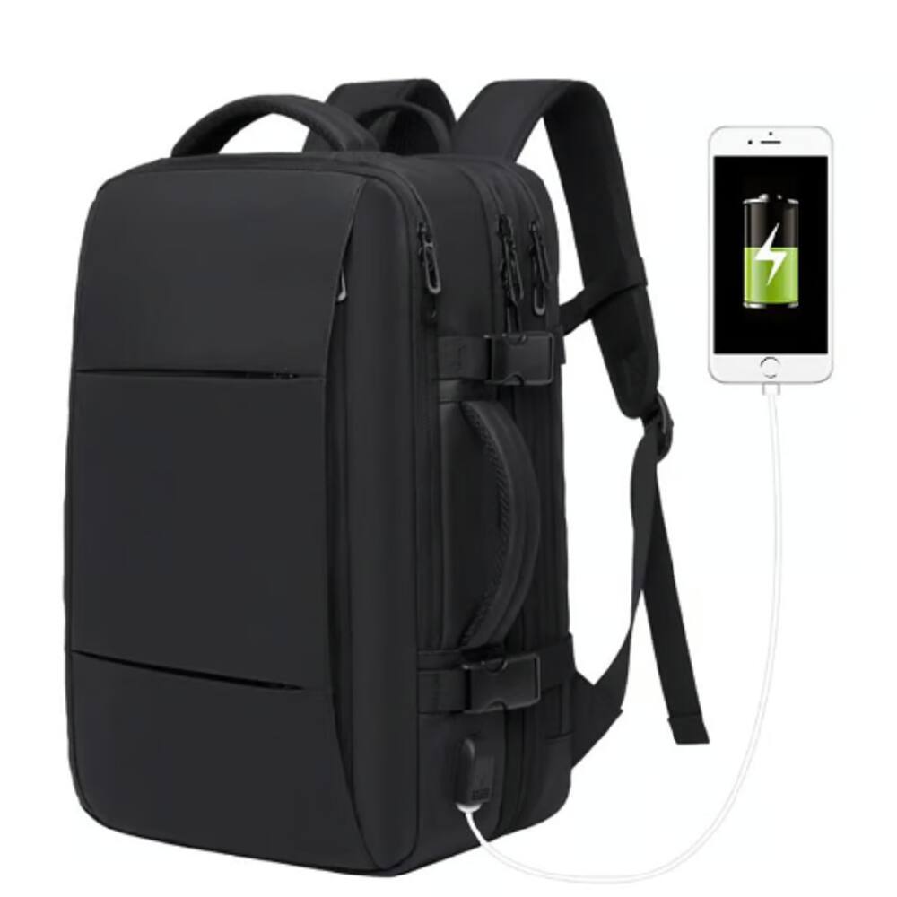 Mochila Expansível Executiva Nylon - Preto