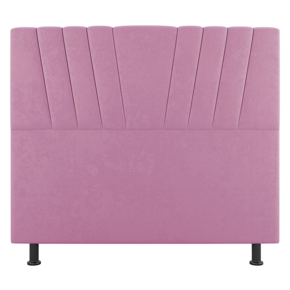 Cabeceira Cama Box Casal Queen Size Dublin 160cm Suede Rosa - Abmaza