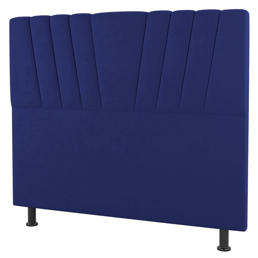 Cabeceira Cama Box Solteiro Dublin 100cm Suede Azul - Abmaza