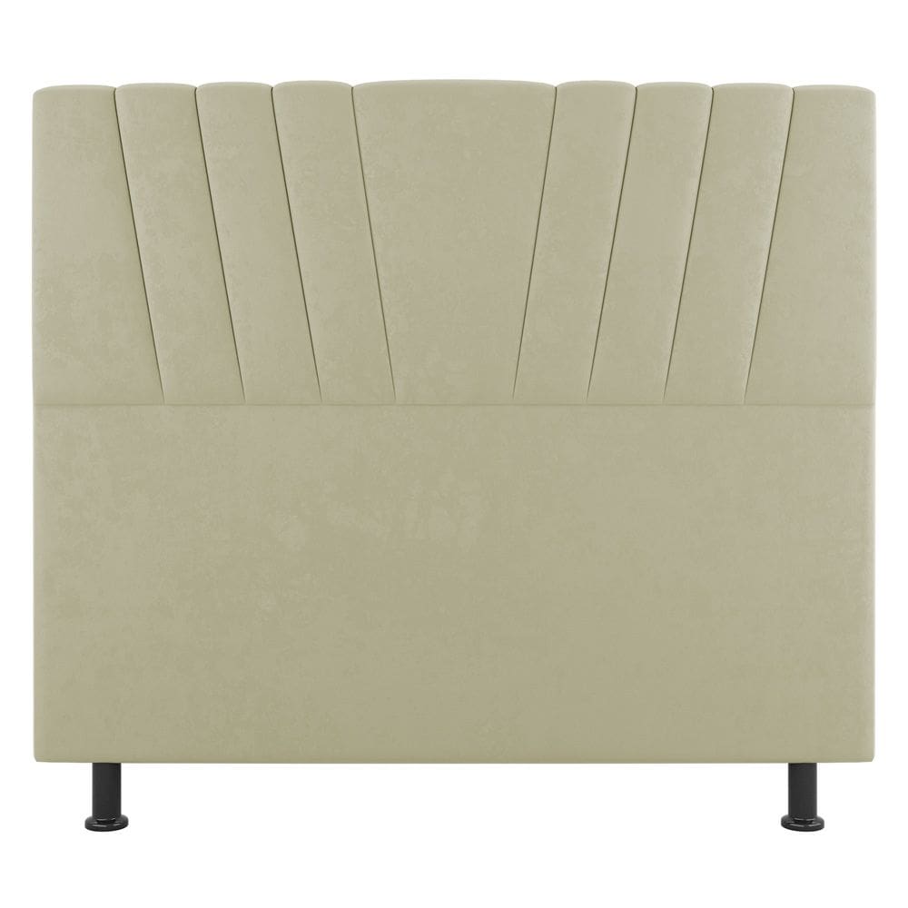 Cabeceira Cama Box Casal Queen Size Dublin 160cm Sintético Bege - Abmaza