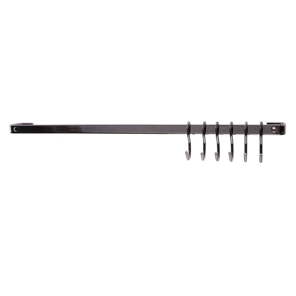 Suporte Barra Piatina 45cm 6 Ganchos Porta Utensílios Ônix