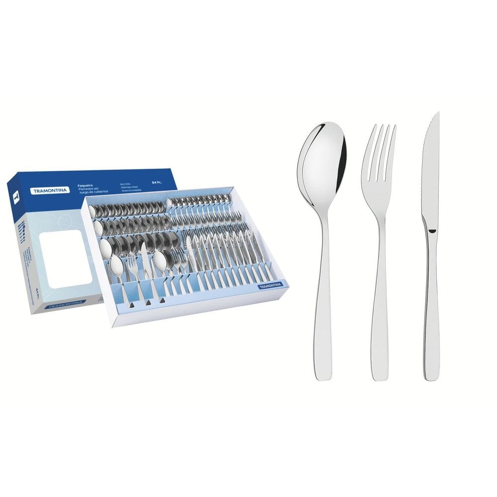 Jogo Faqueiro Tramontina Cosmos Aço Inox 84pç Mesa Churrasco