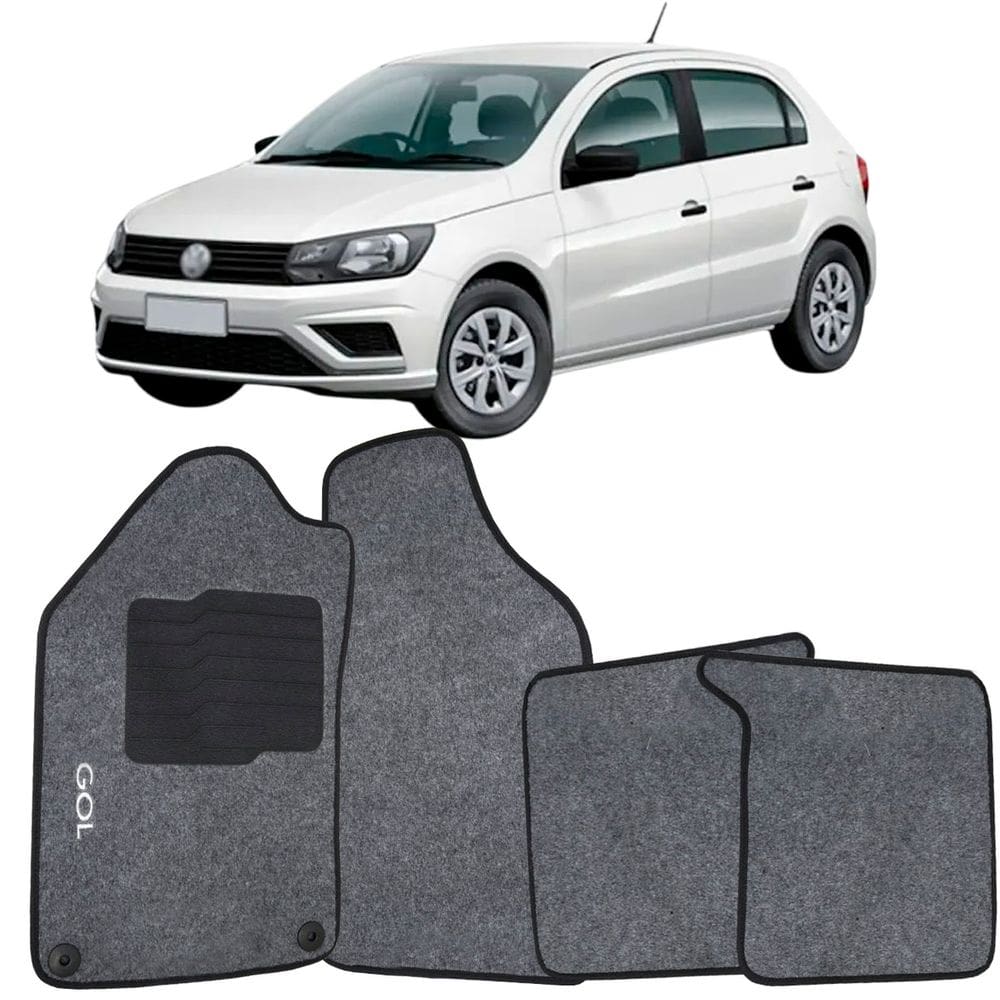 Tapete Carpete Gol G6 G7 2012 à 2019 Logo Bordado Automotivo Jogo 4 Peças Soft Personalizado