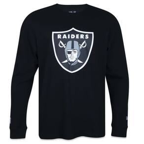 Camiseta Manga Longa New Era Masculina Nfl Las Vegas Raiders