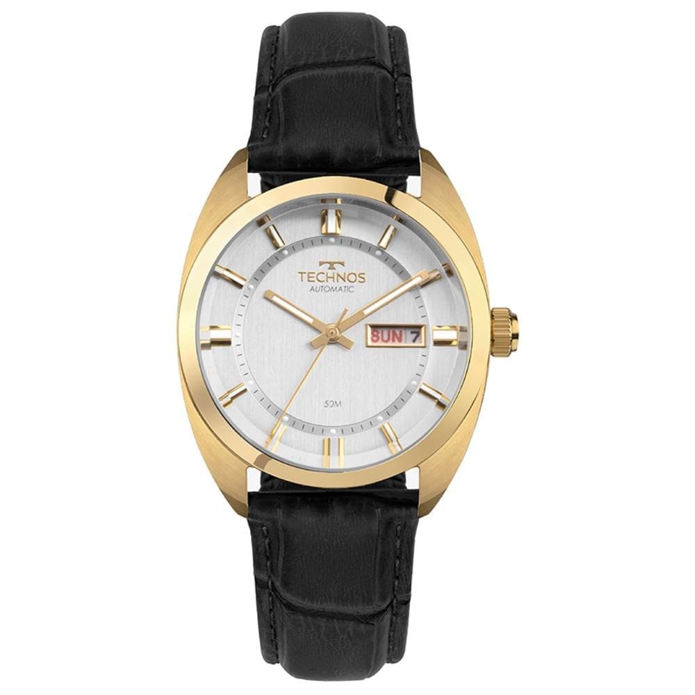 Relógio Technos Masculino Ref: 8205ow/0k Automático Clássico Dourado