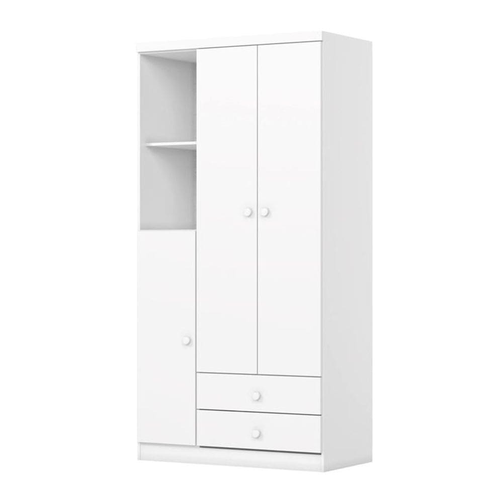 Guarda Roupa Bala de Menta 3 Portas Branco - Henn