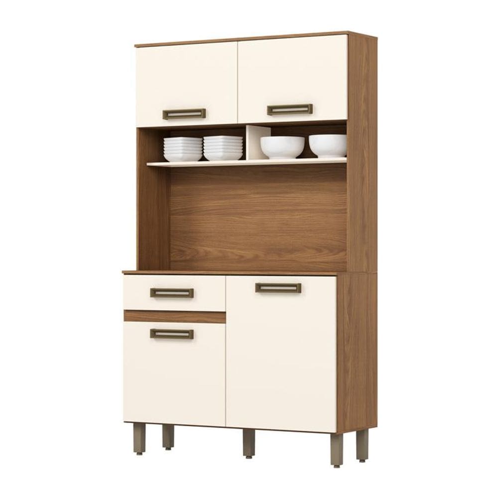 Kit Cozinha Compacta 1050mm Nature/Off White - Briz