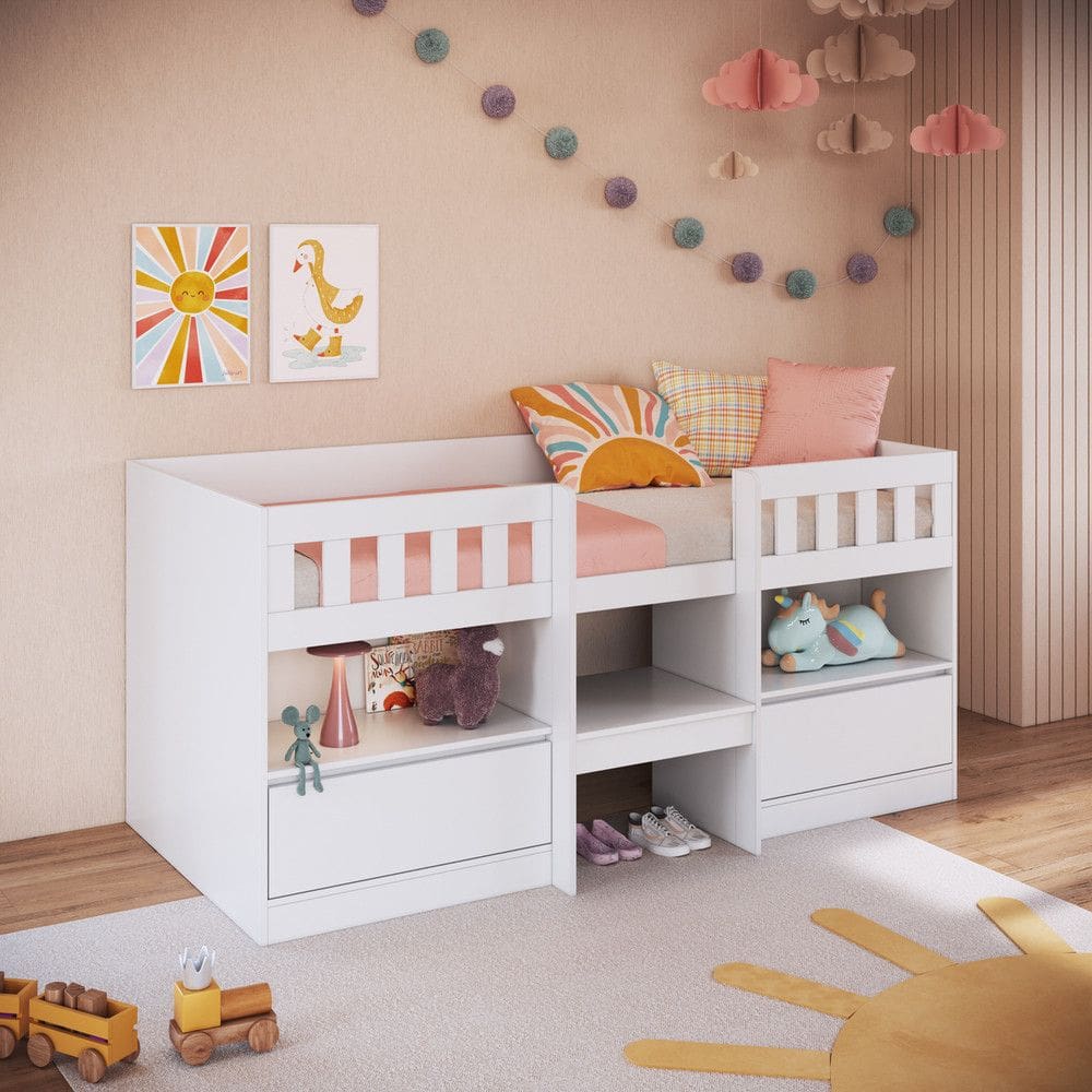 Cama Infantil Alta 2 Portas Ilha bela Art in Móveis