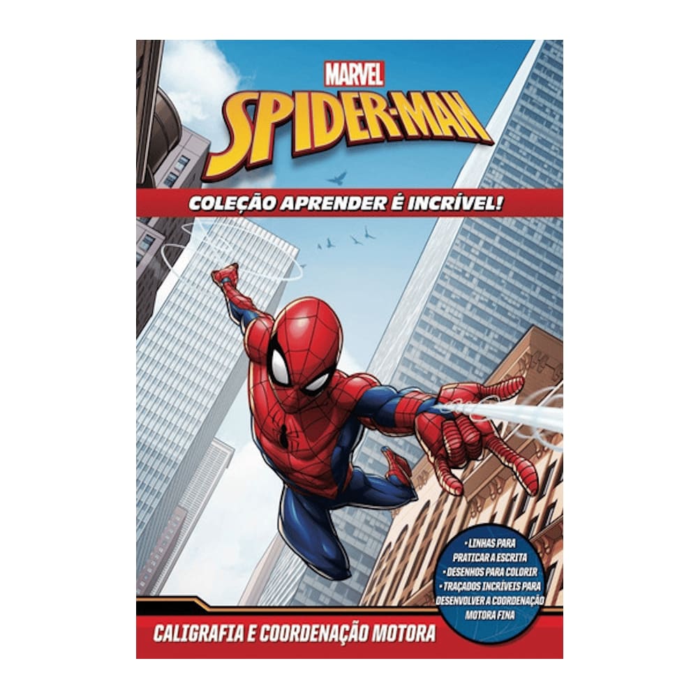 Aprender Incrível Marvel Homem Aranha - Caligrafia E Coordenação Motora