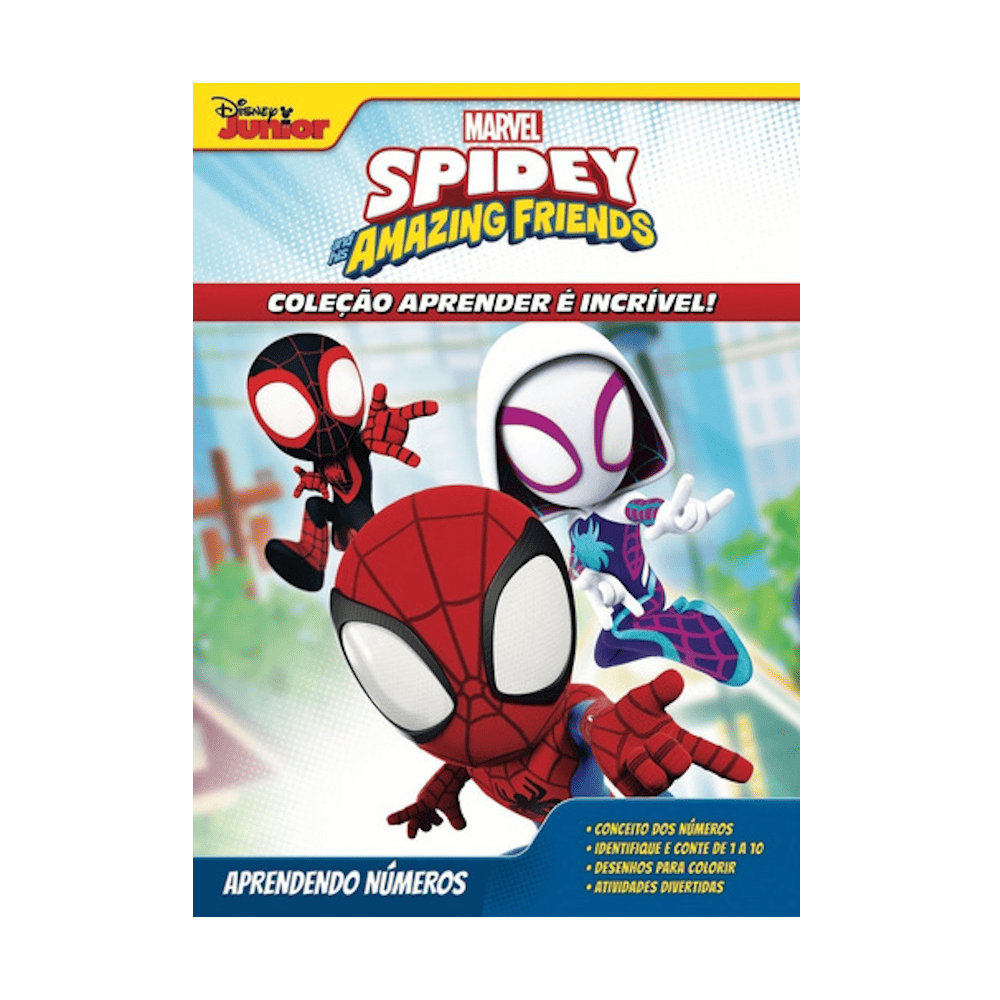 Aprender Incrível Marvel Aranha Spidey E Amigos - Aprendendo Números
