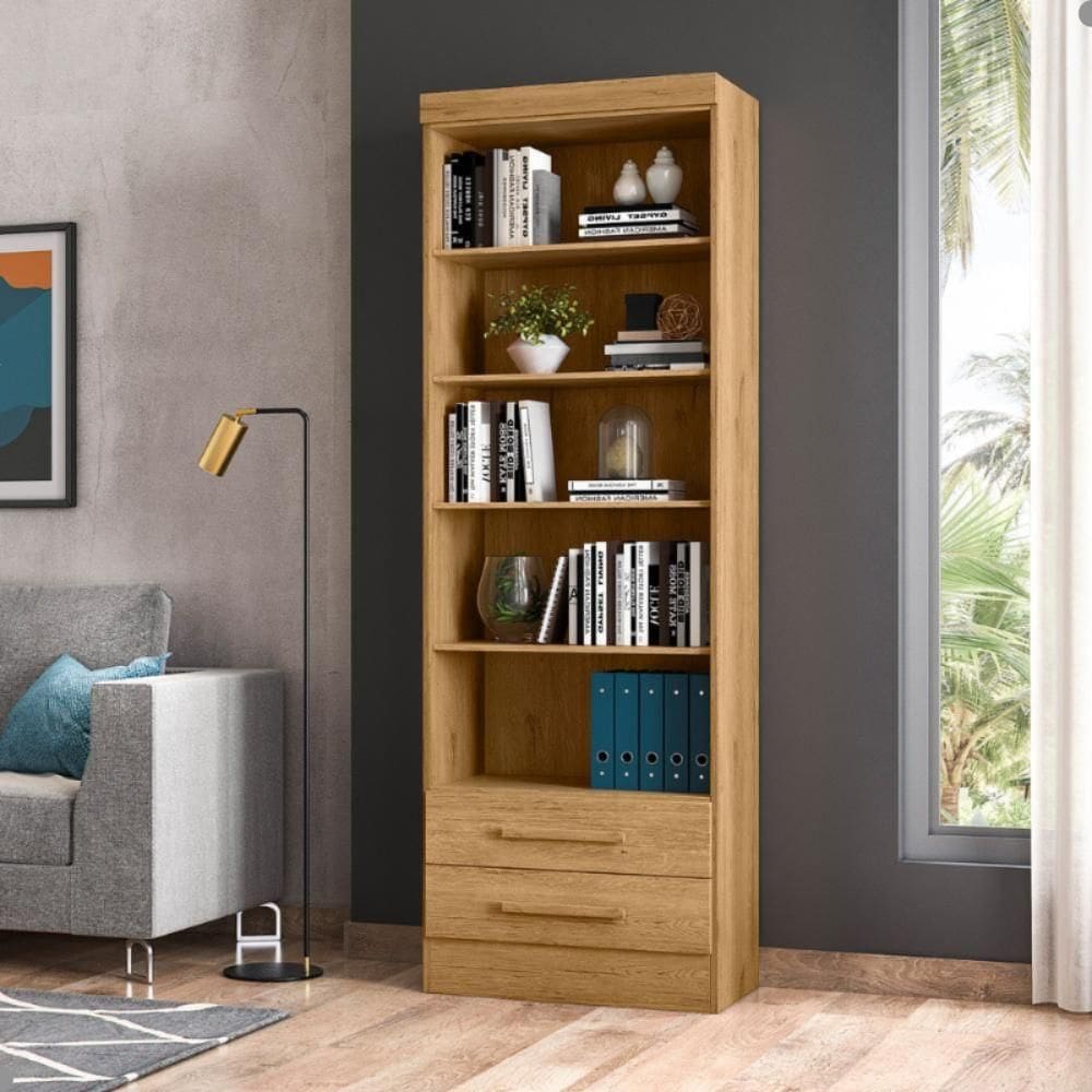 Estante Decorativa 4 Prateleiras Galinhos Freijó