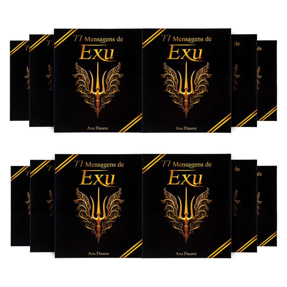 Kit com 12 Box 77 Mensagens Espirituais Diárias de Exu